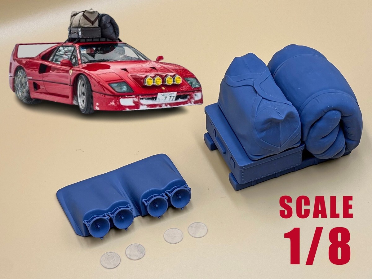 1:8 Hood Lights & Roof Luggage for Ferrari F40 Snow Drift Pocher