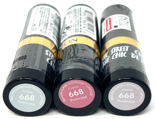 (3) Revlon Super Lustrous Lipstick Sealed 0.15 oz Each Creme 668 - Primrose - Picture 3 of 3