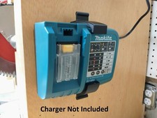 Wall Mount Holder for Makita DC18RA Charger With Optional 18V Battery Mounts