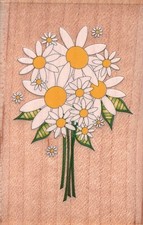 Inkadinkado BOUQUET OF FLOWERS Wood Mounted Rubber Stamp Nature Love Gift