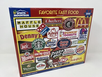 Limited Edition Favorite Fast Food White Mountain Puzzle Complete