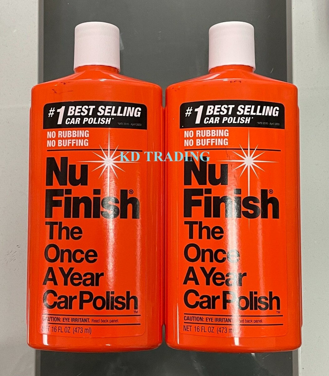 2-Pk) Nu Finish® NO RUBBING Once A Year Car Polish RV FIBERGLASS