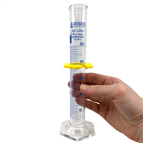 Eisco Labs 50mL Graduated Cylinder, ASTM, Class A - Borosilicate Glass - Picture 5 of 5