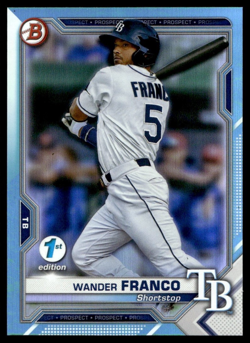 2021 Bowman 1st Edition Sky Blue Wander Franco A2 Tampa Bay Rays #BFE-57