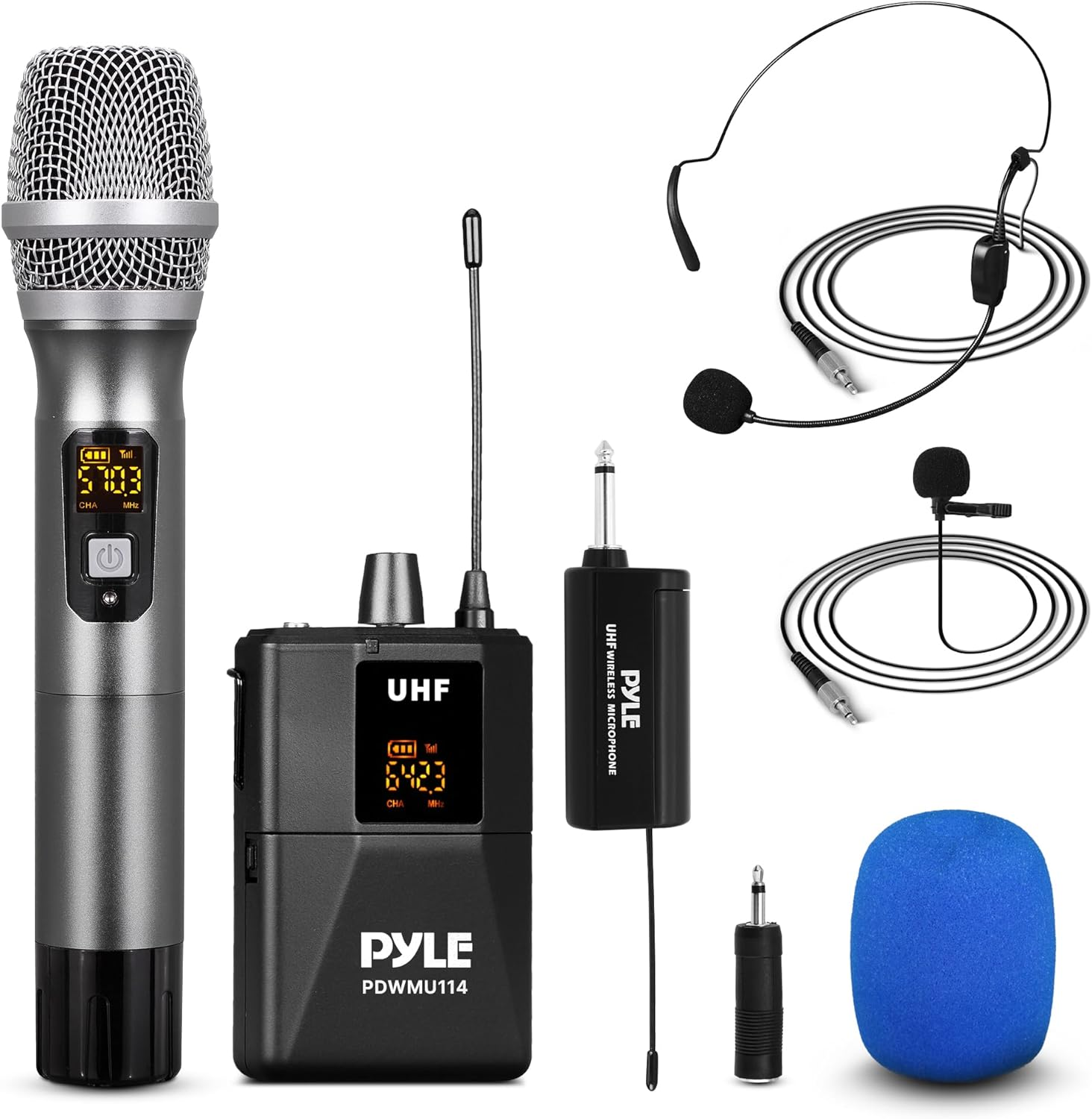 Portable UHF Wireless Microphone System for Professional Audio Use