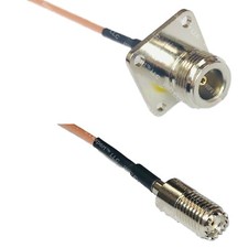 RG316 N FLANGE FEMALE to MINI UHF FEMALE RF Cable Rapid-SHIP LOT