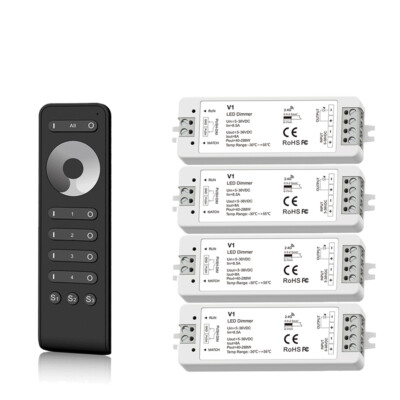 5V 12V 24V 36V LED Dimmer 2.4G Wireless 4zone Fernbedienung f Einfarbiger Stripe