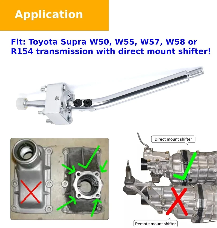 Palanca de cambios corta para Toyota 1978-2002 Supra 5 velocidades W50 W55 W57 W58 R154 Hilux Z20 Foto 2 de 4