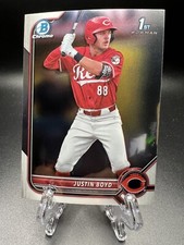 2022 Bowman Draft Chrome Justin Boyd Prospects 1st RC #BDC-13 Reds