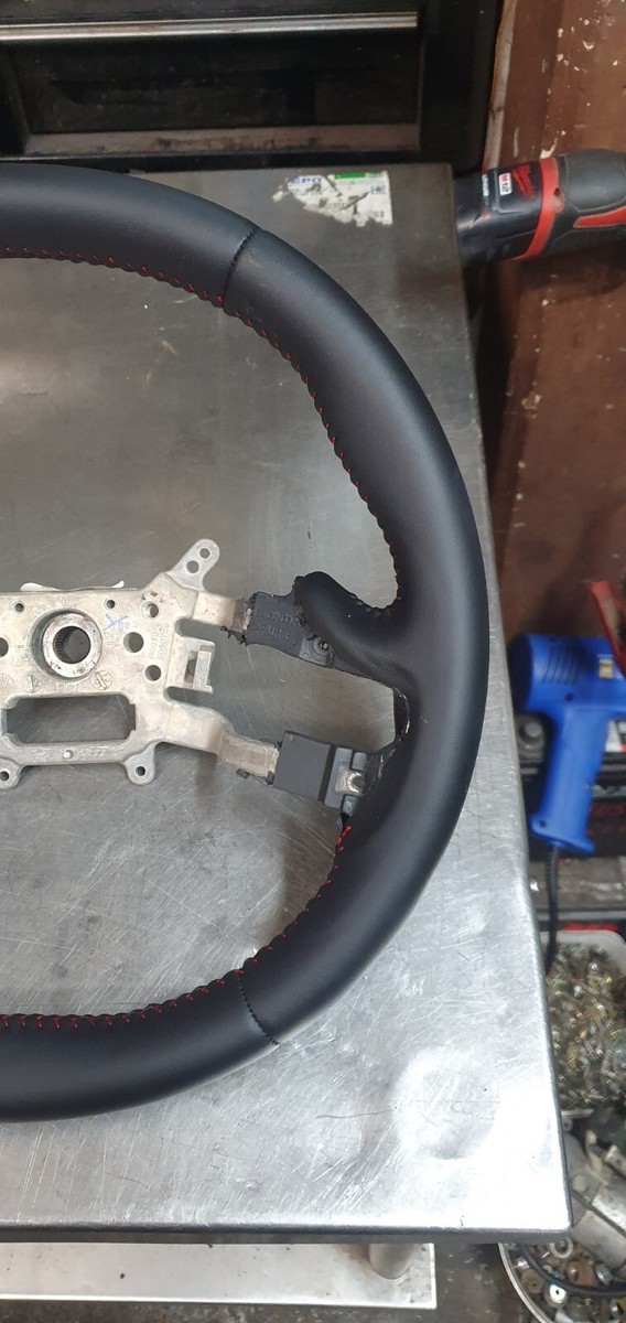 06-11 Honda Civic OEM steering wheel REWRAPPED.FA1/FA2/FA3/FA4/FA5