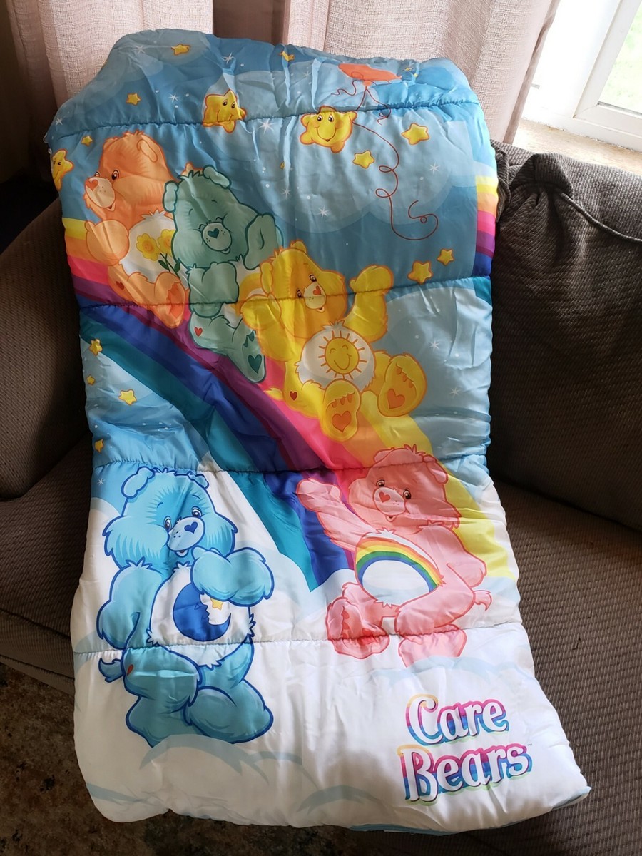 アメリカ購入ポップルズ寝袋ヴィンテージ USAケアベア　レア Vintage * CARE BEARS * Sleeping Bag * Clouds * Rainbows
