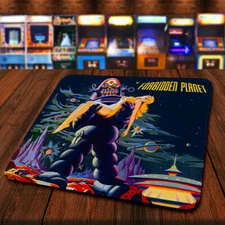 Forbidden Planet (1956) Version 1 Mouse Mat Mousepad Faux Leather Edge-Stitched