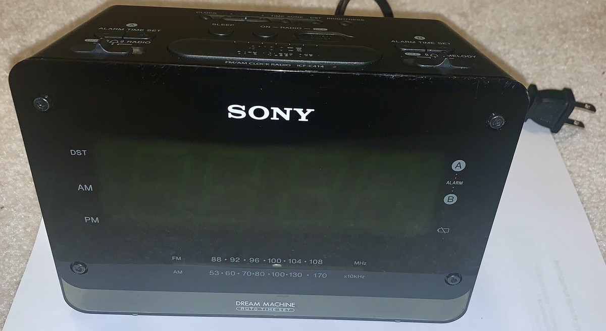 Sony Dream Machine ICF-C414 Dual Alarm Clock FM AM Radio Sleep w/ Snooze  Tested | eBay