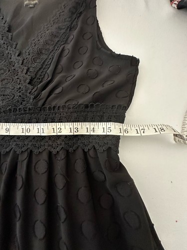 Womens S/M Maxi Dress Black Sleeveless Tiered Boho Hippie Flowy Dark Romantic - Picture 7 of 8