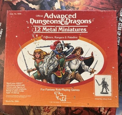 TSR 1983 AD&D Advanced Dungeons & Dragons Metal Miniatures Fighters Rangers 