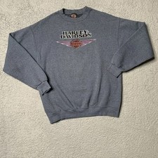 VTG Harley Davidson New Hampshire 1995 Gray Sweatshirt M Made In USA Live Free