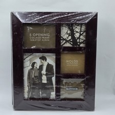 Photo Album 5 Openings Collage Wooden Frame 152 Pockets 4x6 Pinnacle Tabletop