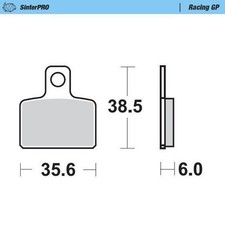 MotoMaster Front Left Pro Racing GP Sint. Brake Pads Macbor XC 512 Racing 50 04