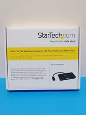 NEW▪StarTech CDP2VGAUACP USB-C VGA Multiport Adapter USB-A Port w/Power Delivery
