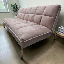 Made Hallie Pink Sofabed With Rose Gold Feet Delivery Available