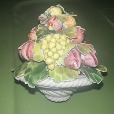 Miniature BARBOTINE Fruit Basket Centerpiece French Italian Bowl basket