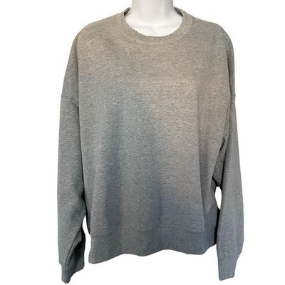 Uniqlo NWT Grey Sweatshirt Women's Sz L Crew Neck Long Sleeve