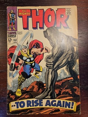 The Mighty THOR #151 vintage Marvel Silver Age comic book 1968 VG/FINE Destroyer