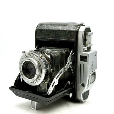 [EXC5] Konishiroku Konica Pearl II 6x4.5 Film Camera with Hexar f/4.5 Lens JAPAN