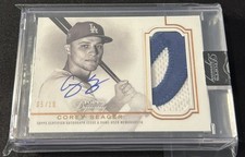 2020 Topps Dynasty Corey Seager Dynastic Deed Patch Auto #d 05/10 No. DAP-CS2