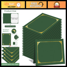 50 Pack Green Diploma Holders with Gold Foil Border - 8.5x11 Certificate Covers