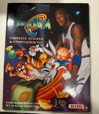 MICHAEL JORDAN BUGS BUNNY SPACE JAM  STICKER & STORY ALBUM SET  NEW 1996
