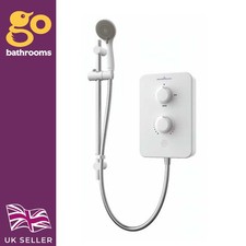 Gainsborough Slim Duo 9.5kW Electric Shower White 3 Spray Head Handset Bathroom