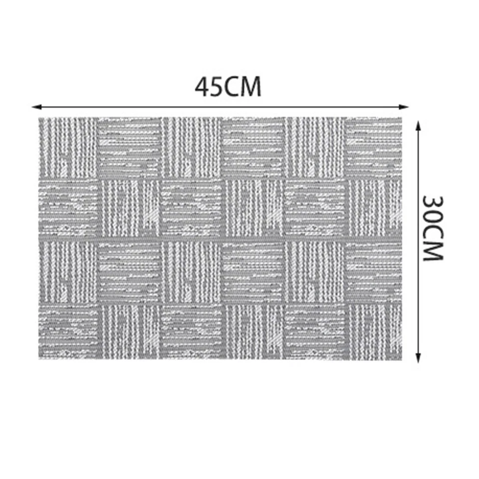 Ensemble élégant et élégant de 4 napperons rectangulaires en PVC parfaits po - Photo 3/4