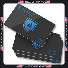 4 Pack RFID Blocking Cards Slim Contactless Smart Card Protectors