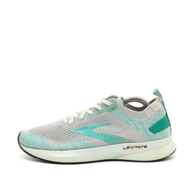Brooks Damen Levitate 4.0 Sneaker Weiß/Türkis Mesh Low-Top Laufschuhe EU 38