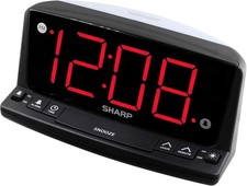 Sharp LED Digital Alarm Clock   Simple Operation - Easy to See Large Numbers, Bu