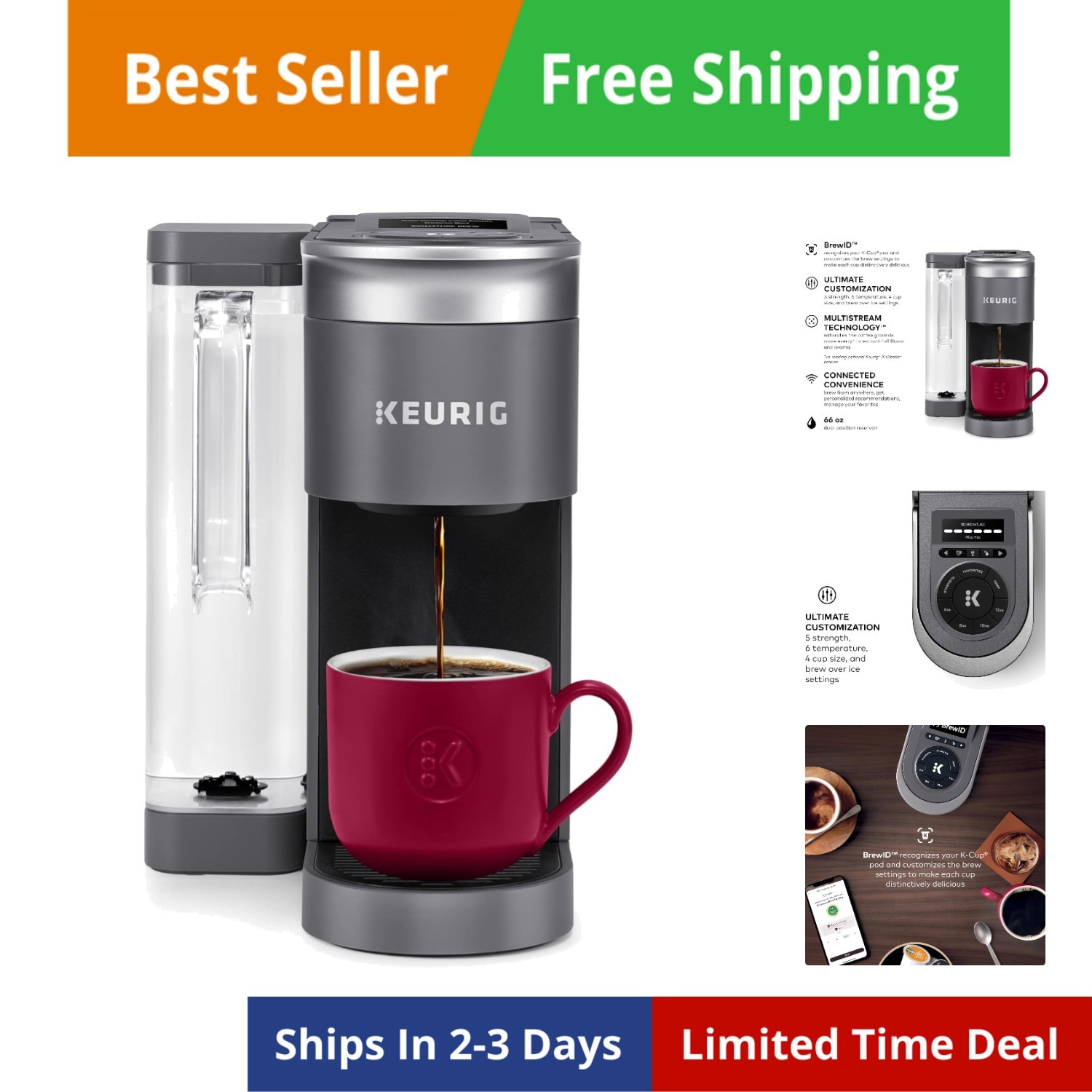 With Wifi Compatibility, 4 Brew Siz...