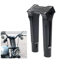 8" Pullback Handlebar Risers Clamp Black For Harley Softail Dyna 1" Handlebar