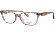 Coach HC6248U 5894 Eyeglasses Women's Transparent Floral Field Full Rim 52mm