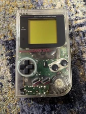 Clear Play It Loud Original DMG-01 Nintendo Game Boy Console Tested