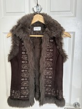 Ladies 90s Boho Faux Suede &