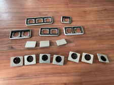 Jung Topline Aluminium gebürstet, Rahmen,Steckdoseneinsätze,Schalterwippen