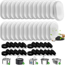 50 Pack Cat Water Fountain Filters for 108/3.2L 67oz/2L Stainless Steel Pet ...