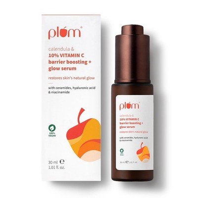 Plum 10% Vitamin C & Calendula Barrier Boosting + Glow Serum 30ml Boosts glow