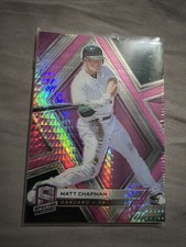 2019 Panini Chronicles Spectra Matt Chapman #26 Neon Pink Prizm /75