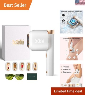Laser Hair Removal, IPL Hair Removal with Painless Ice-Cooling, 2-in-1 Face S...