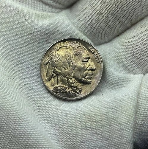 Brilliant GEM Uncirculated 5c 1938-D Buffalo Indian Head Nickel BU K355