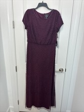 NWT Arianna Papell Beaded Blouson Cassis Gown Dress Size 14
