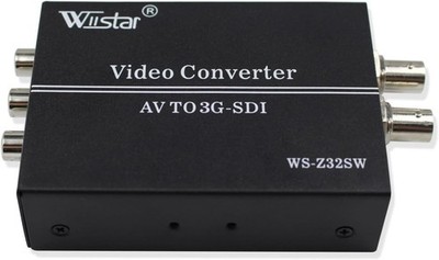 Wiistar AV CVBS to 3G-SDI Audio Video Converter Composite SDI black 