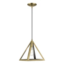 Livex Lighting - Pinnacle - 1 Light Pendant In Geometric Style-17 Inches Tall